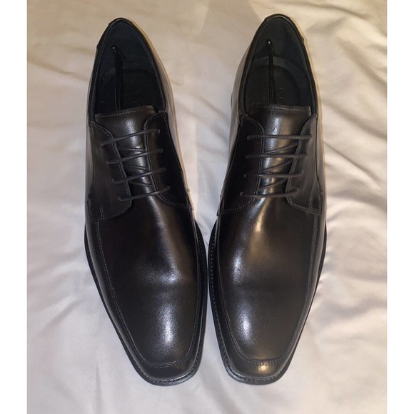 ECCO Men's‎ Calcan Apron Toe Tie Black Dress Lace Up Shoes Size 13-13.5 EU 47 - Picture 2 of 10